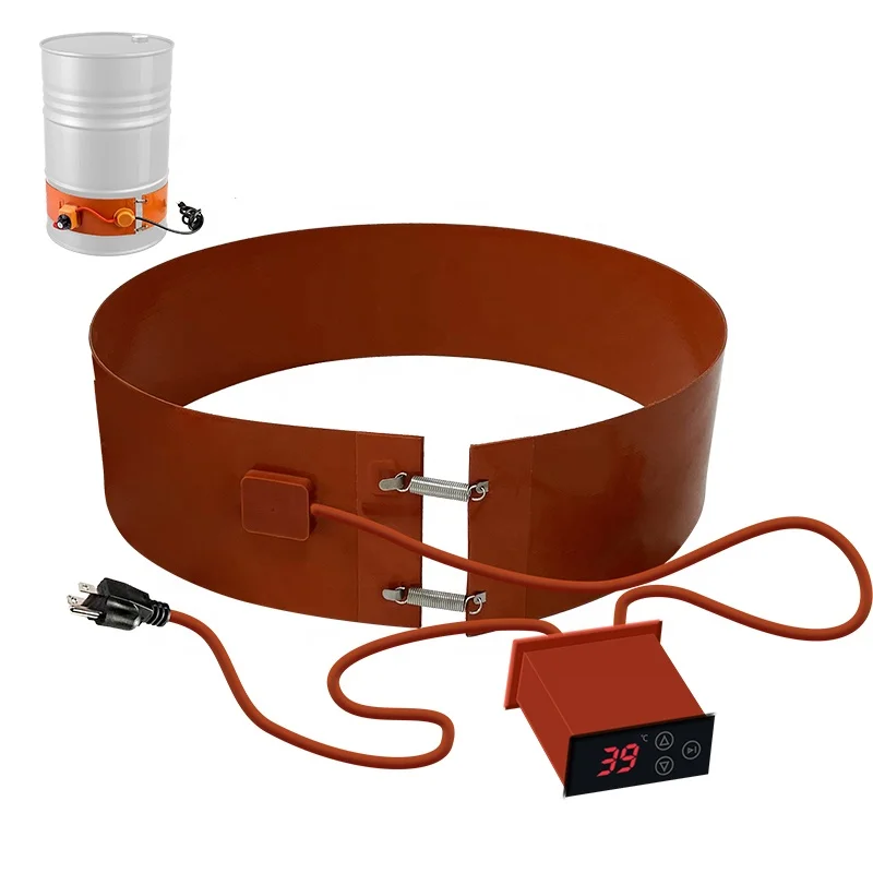 Manufacturer Best Seller 55 gallon Temperature regulation insulation belt silicone heater pad with digital thermostat