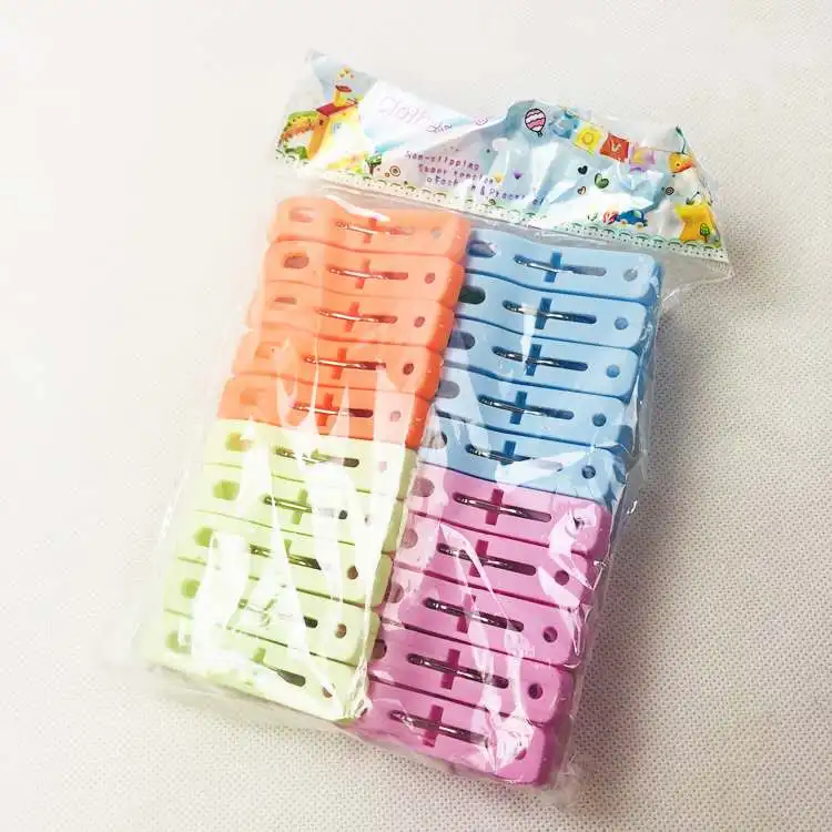 Hot Sale 20 Clips PP Plastic Clothes Pegs Wholesale Pegs Soft Grip Pins For Socks