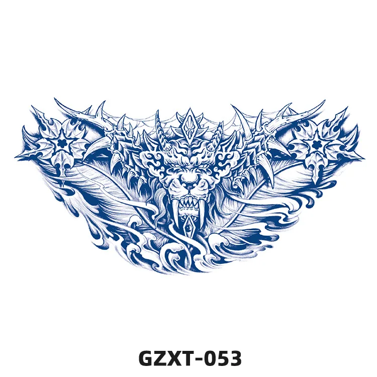 High quality Cool Full Chest Waterproof Tattoo Sticker Temporary Sex Sticker Full Breast Permanent Big Size Tato Sticker for Men