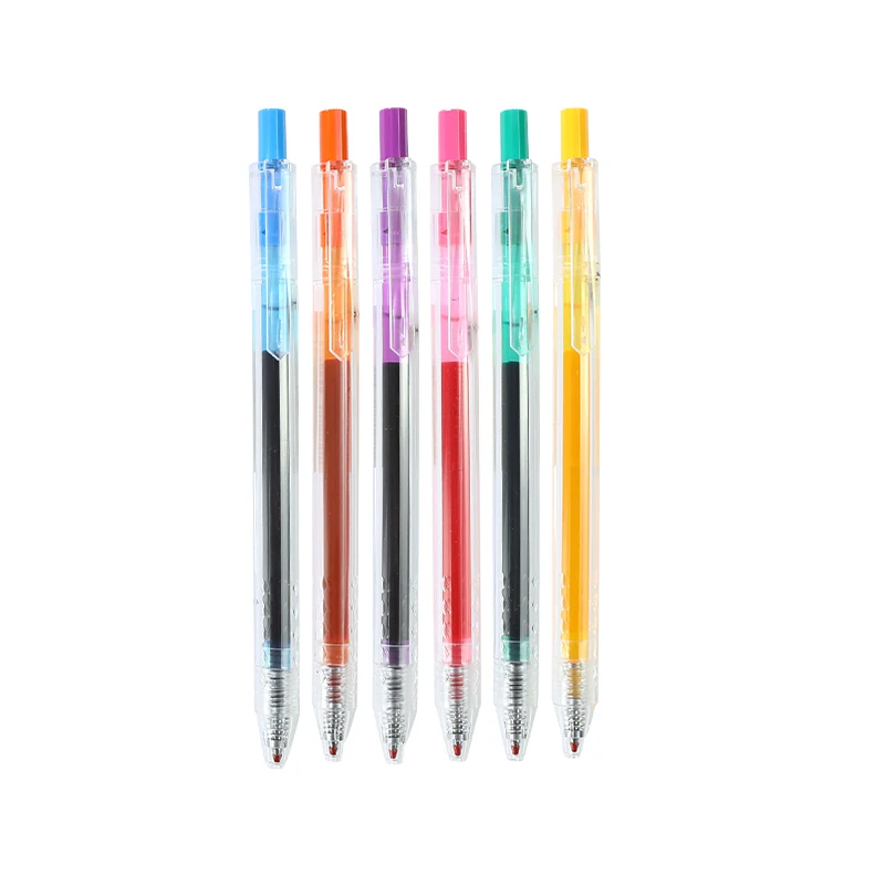 
Ben-colored gel pen to take notes dedicated student writers by posting six-color marker pen to write color juice 