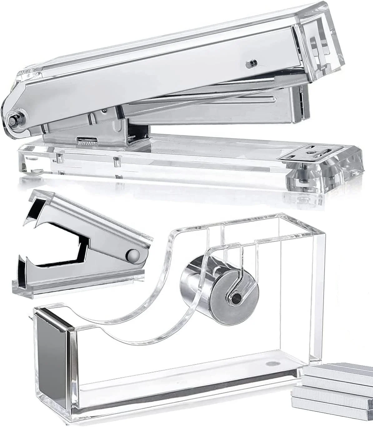 Professional Office Supplies Effort Save Silver Clear Acrylic Staple Remover Tool Staple Remover