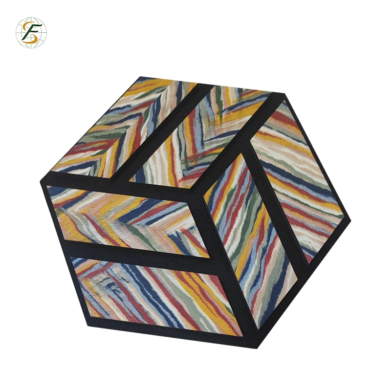 Hexagon parquet  wall panel laminate MDF acoustic wall panel wood decorative wall board