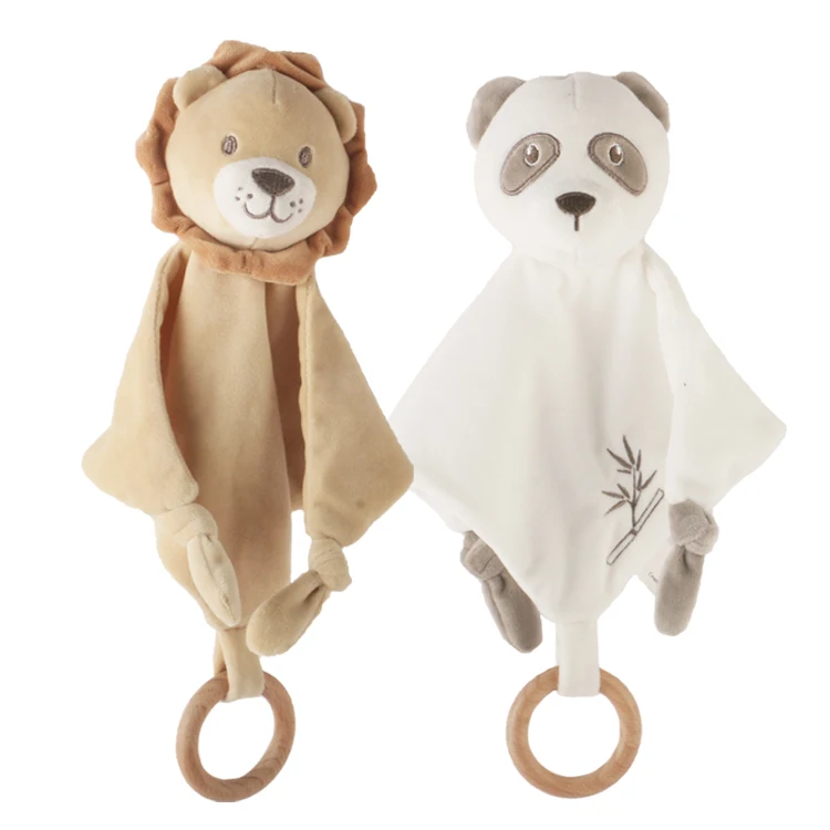 Linen Stuffed Animal Comforter Soothing Toy Baby Lovey Security Blanket Soothing Towel