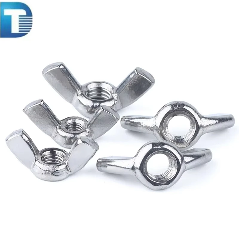 M5 M8 M10 Stainless Steel SS304 316 316L A2 A4 70 80 ANSI AISI 304 316 Din314 Din315 Wing Butterfly Wing Nut Edged Square Metric