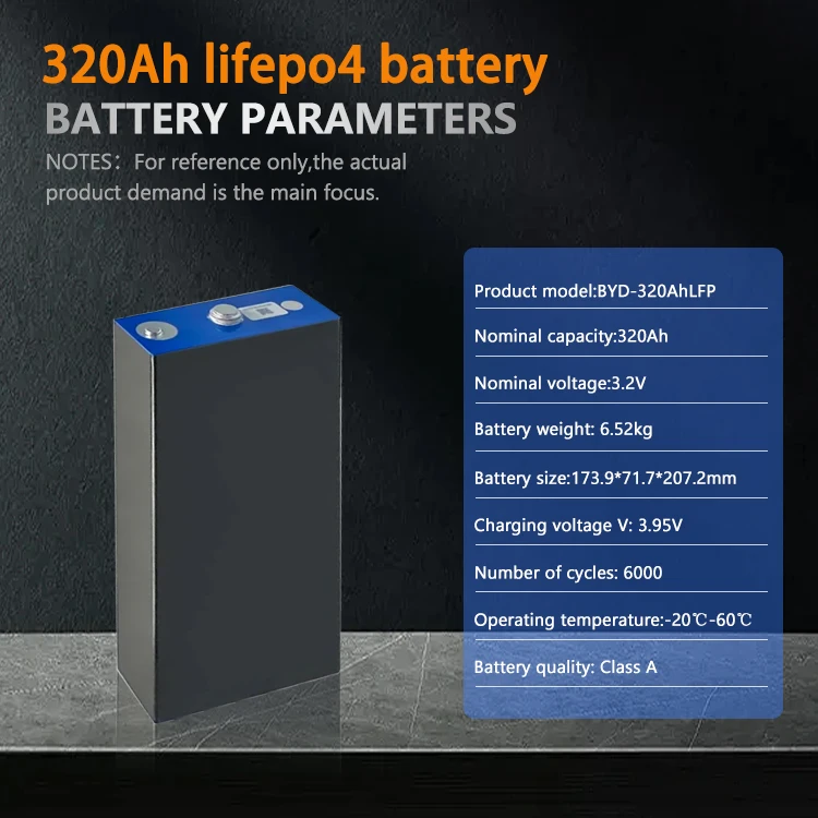 Byd Lifepo4 cell 3.2V 320AH lithium-ion battery Power Solar Energy storage 3C discharge 3.2V 320AH Lifepo4 cell