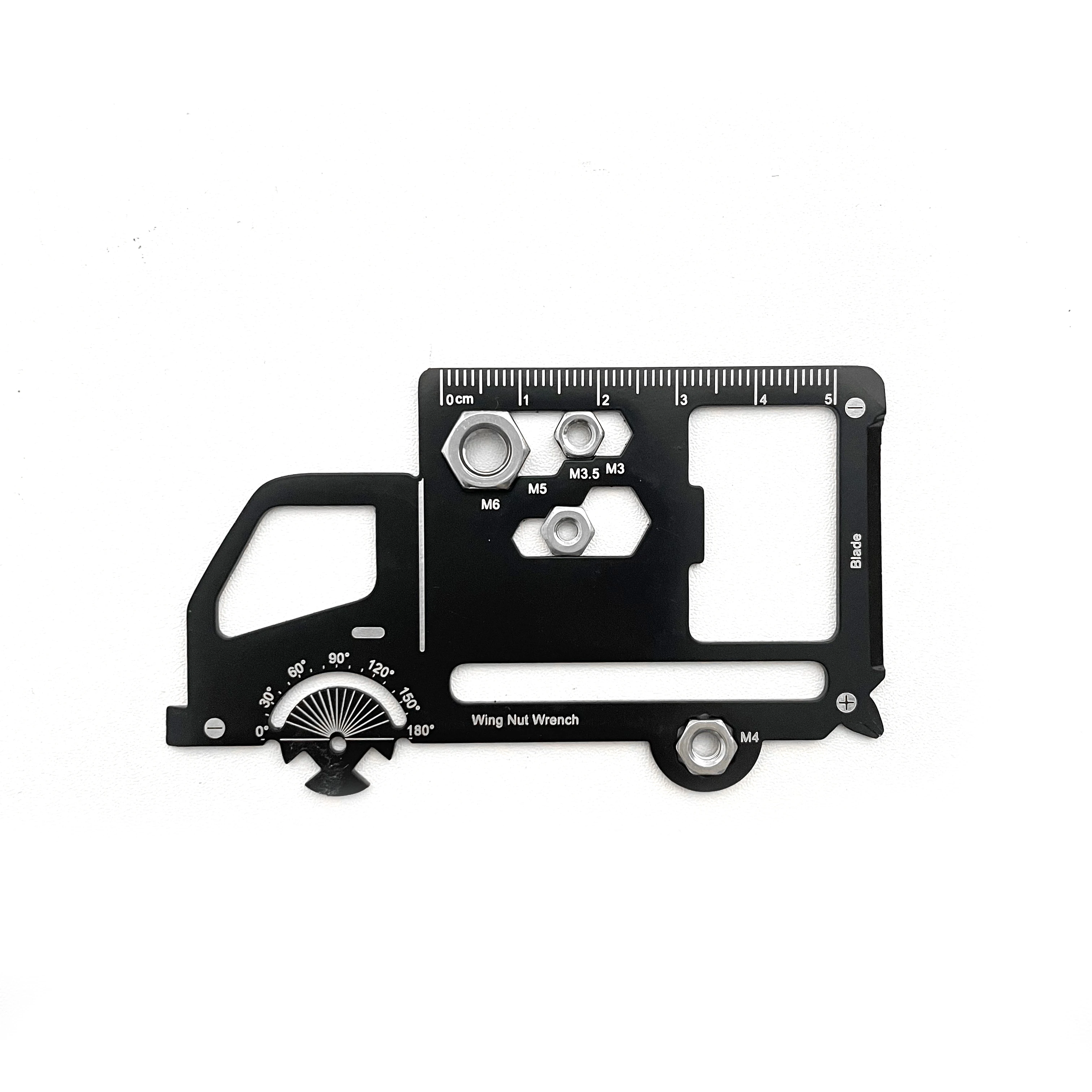 Custom Logo Durable Steel Mini MultiTool Van Truck Vehicle Keychain Opener