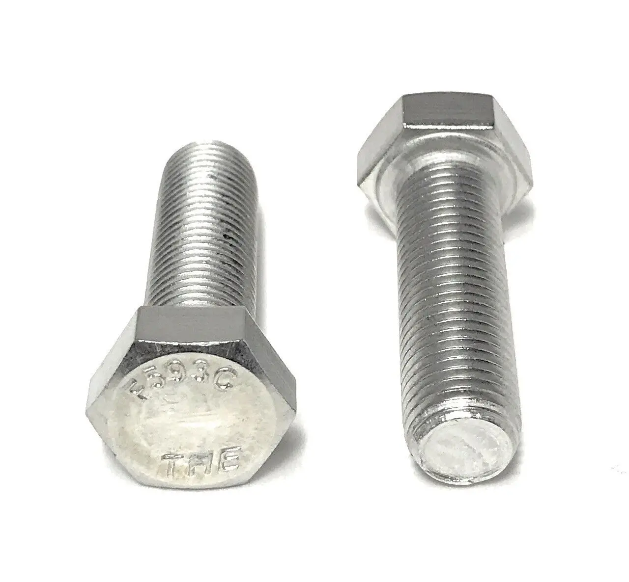 347 Stainless Steel DIN 933 Bolts Metric M10 Full Thread A2-70 Grade High Temperature Resistance-Available 20mm 25mm 50mm