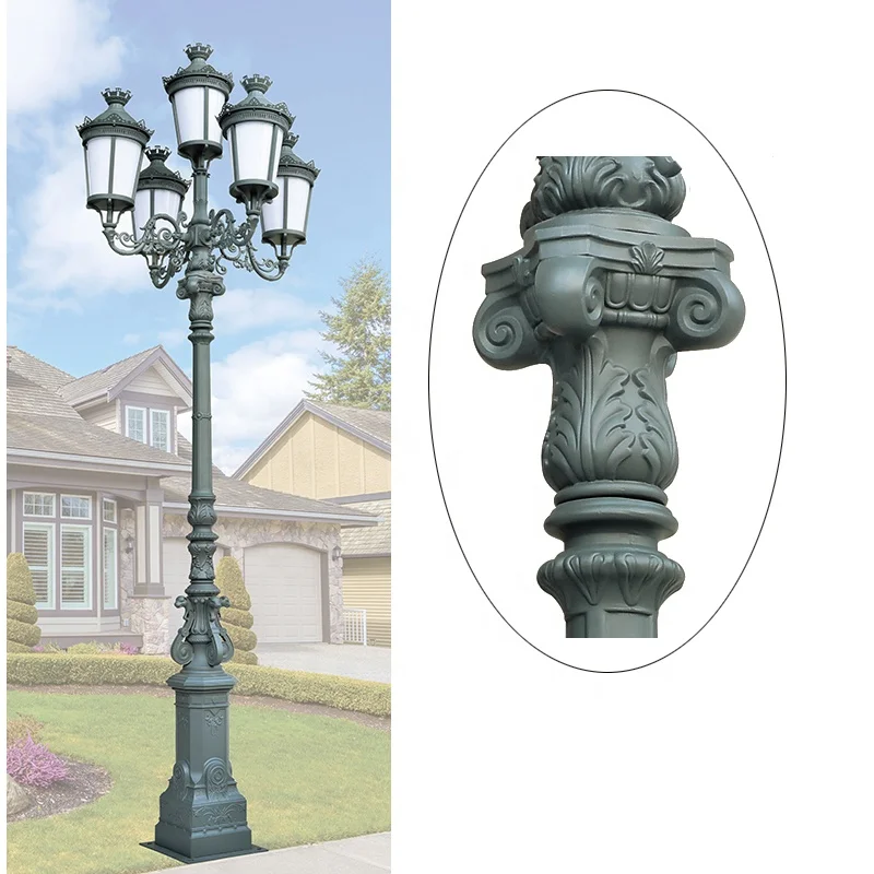 DAHENG Outdoor Hight Quality decorative LED Light Classic Pathway Light and Pole aluminum garden lamp