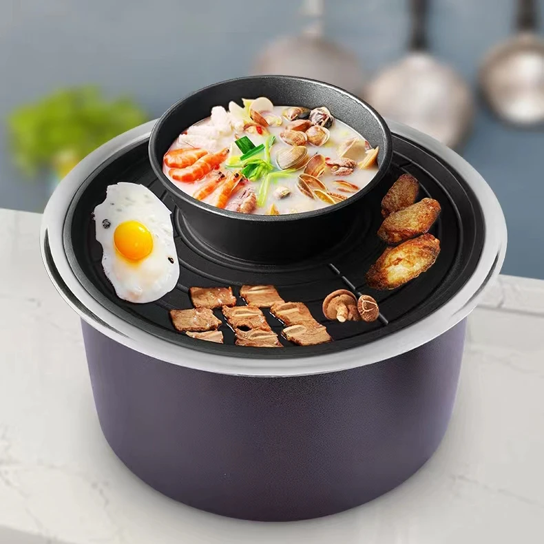 Wholesale 100% Original Korean Charcoal BBQ Grill Restaurant Baking Kitchen Ovens Stove Table barbecue Indoor BBQ Grill