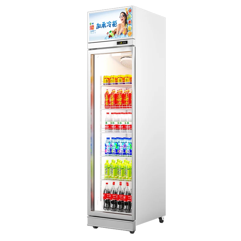 2024 JIACHENG LT620C OEM Customized High Efficiency Inverter Freezer food And Beverage Display Chillers 1 Door For Cake Shops