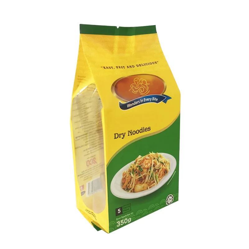 High Quality Customized Transparent Food Grade Biodegradable Noodle Food Packaging Spaghetti Pasta Packaging Spaghetti Bags