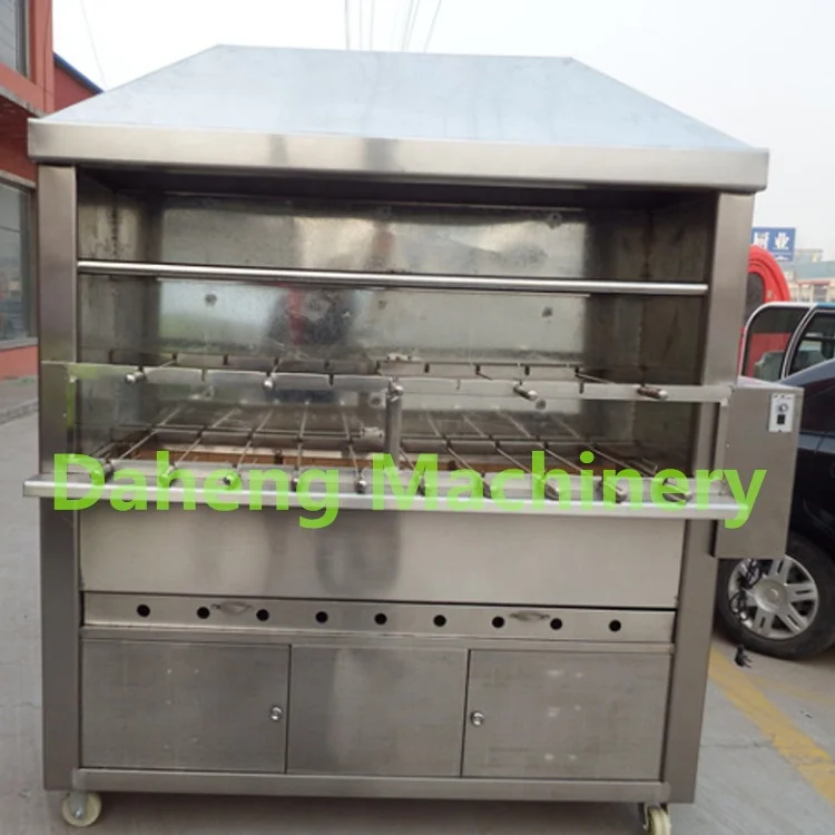 Strong structure automatic charcoal grill machine barbecue chicken rotisserie grill