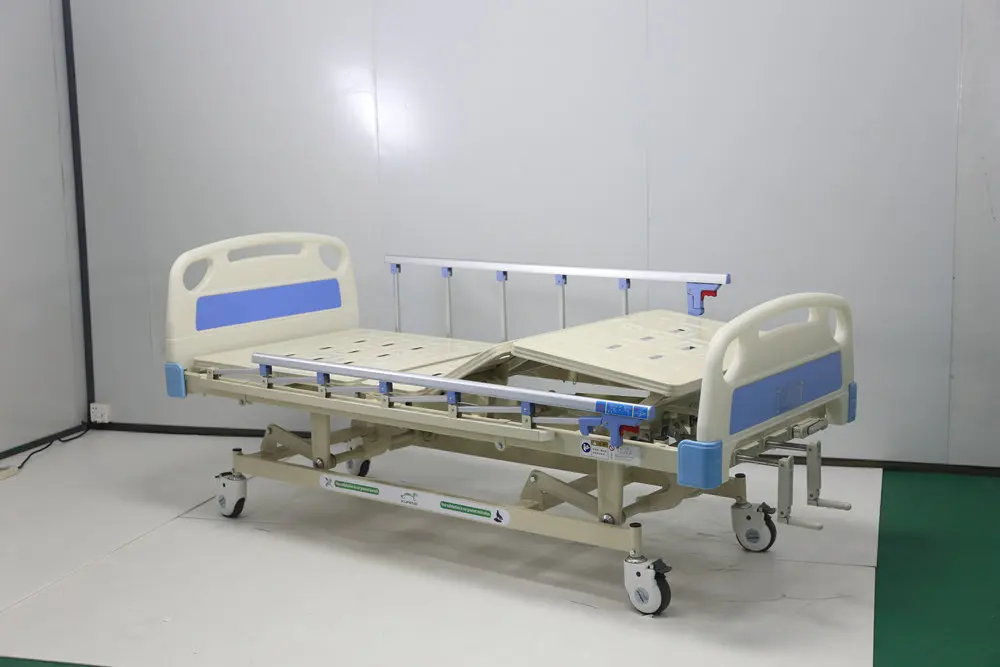 Three Function 3 crank hospital bed with Central brake system