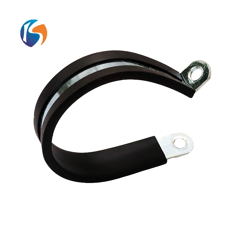 Factoey price P type rubber lined hose clips rubber clamp