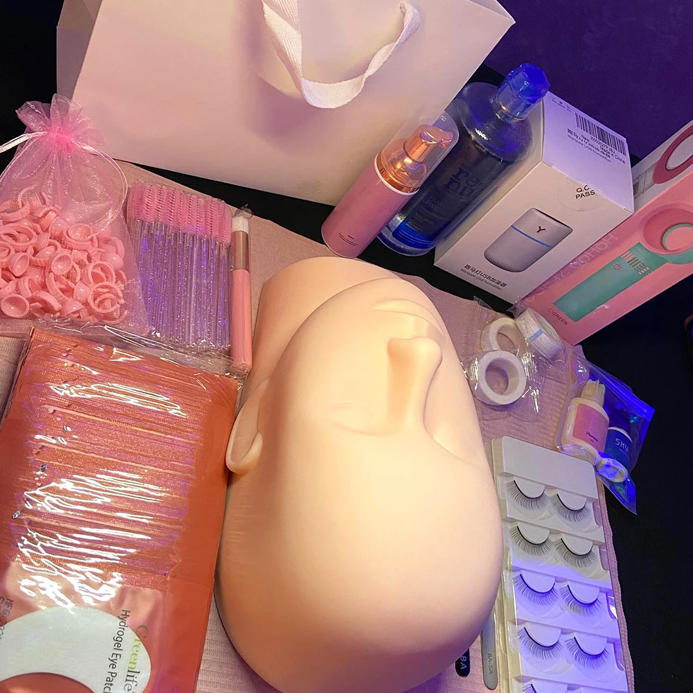 Hot Selling Eyelash Extension Training Kits Lash Kit Set Professional Eyelash Extension Tools For Starter