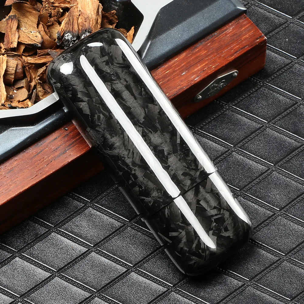 2 Finger 3 Finger Real Carbon Fiber Cigar Cases/Humidors
