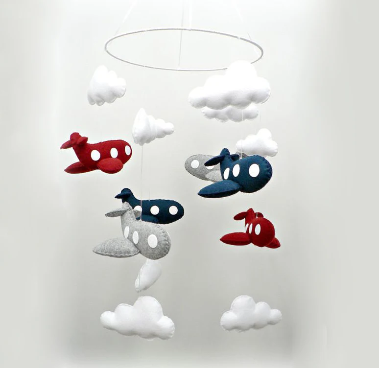 
Animals Felt Baby Mobile Wooden Baby Crib Mobile Cot Mobile Felt Mobile Toy Handmade bed hanging felt mobile baby toy for kids 