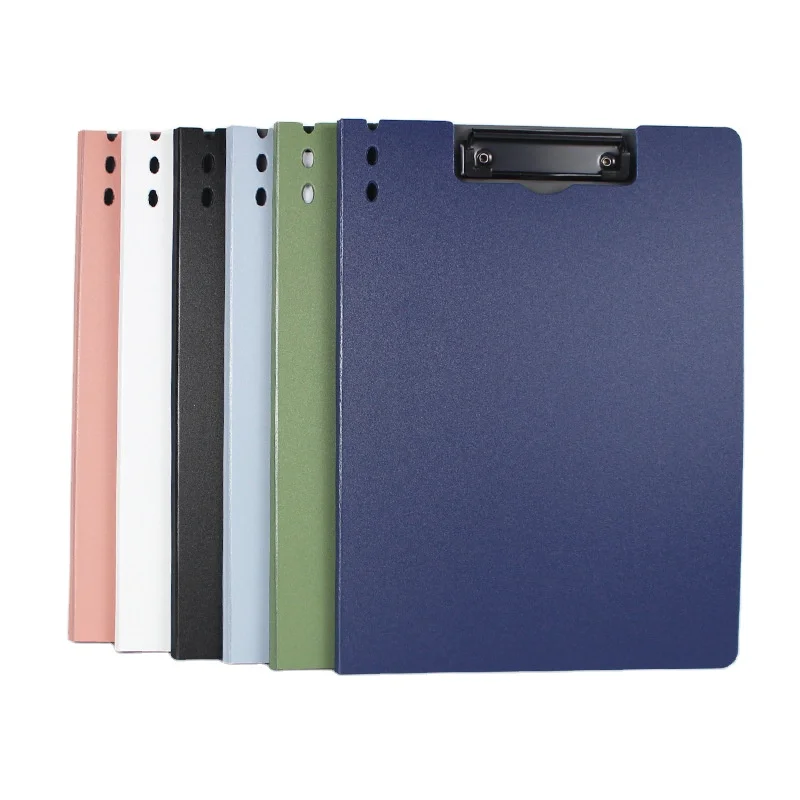 Low Profile Clip Standard A4 Letter Size Color Plastic Clip Folio Board Office Letter Pad PP Clipboard File Folder