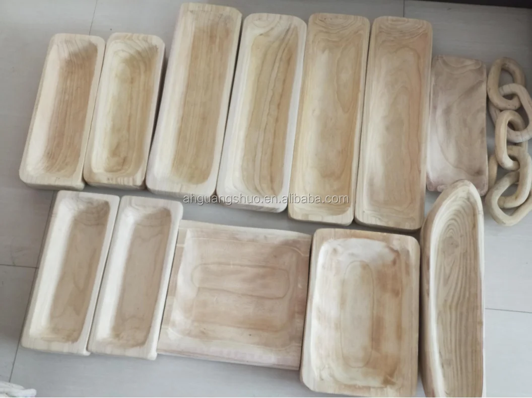 
Simple wooden plate/solid wood log oval wooden/small dish plate 