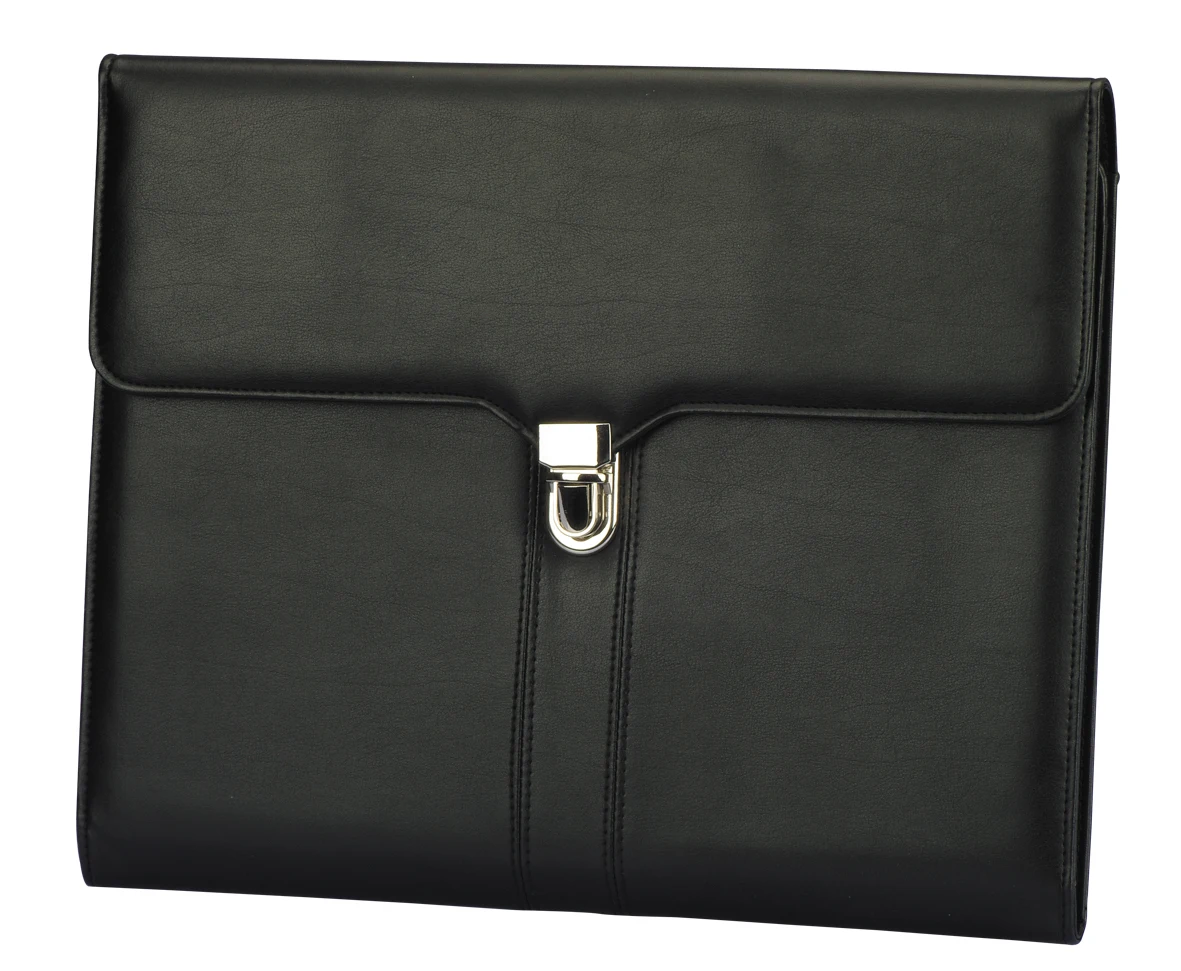 High Quality Customized Multi-Function PU Leather A4 Presentation Folder High Quality Leather Padfolio Portfolio File Pockets