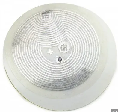 Waterproof PET/PVC/ PAPER F08 Rfid Round QR code adhesive labels  for pet tag