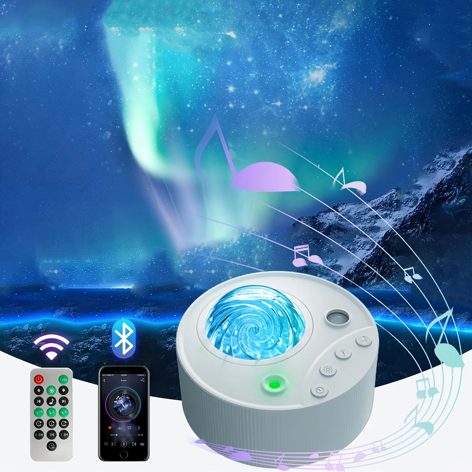 LED Aurora Projector Galaxy Starry Sky Projector Lamp Northern Lights Bedroom Home Room Decoration Nightlights Luminaires Gift