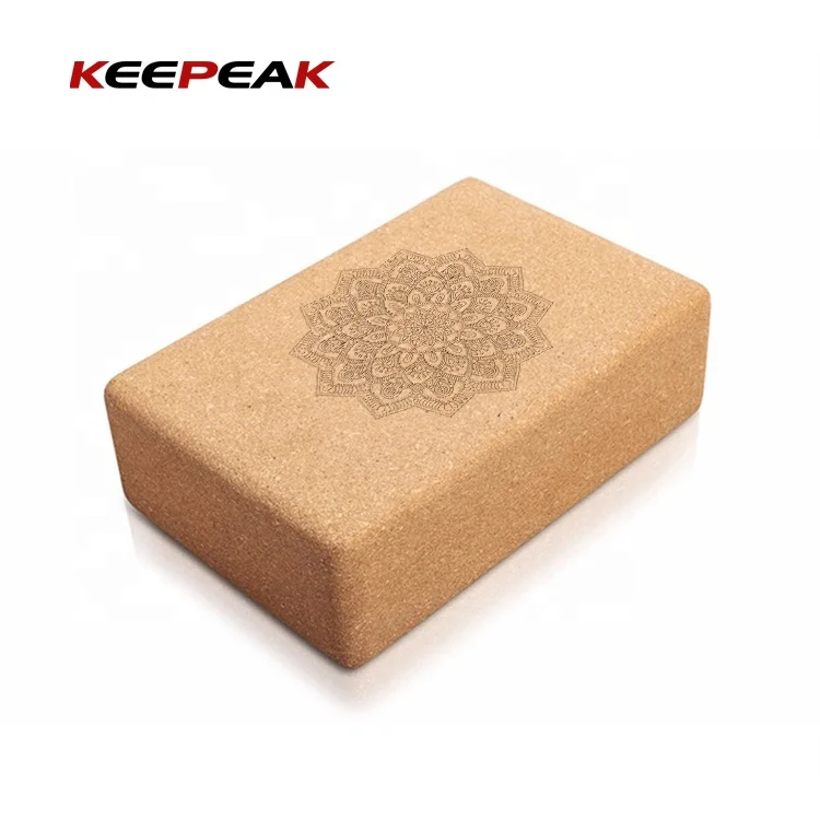 Keepeak Custom высококачественный экологически чистый Прочный Многофункциональный пробковый блок для йоги