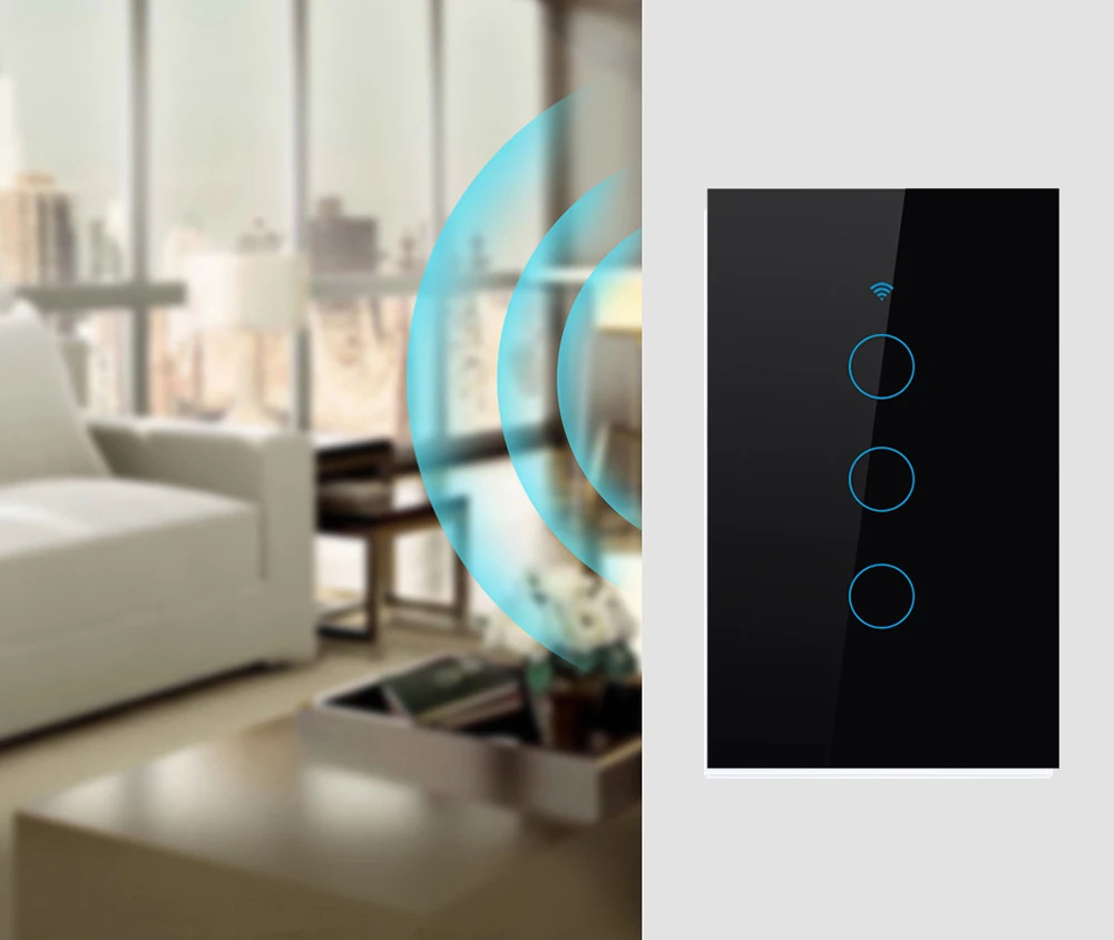  3 комплекта с поддержкой Wi-Fi переключатель освещения стандарт США новейшиe