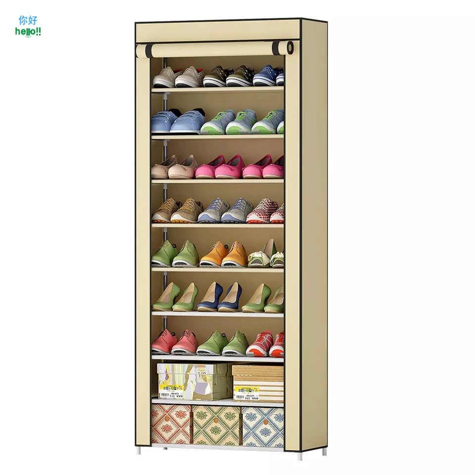 10-tiers 50-pair Shoe RackEasy Assembled Shoe Shelf Organizer Closet For HomeSturdy Shelf Storage Organizer Cabin