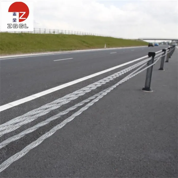 Steel Wire Ropa Barrier Highway Guardrail
