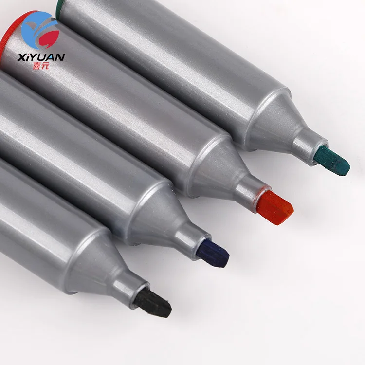 OEM Large 10mm Flat Brush Tip Permanent Waterproof Marker Pen Custom Logo Red Model Car Metal Wood Writing Dry China