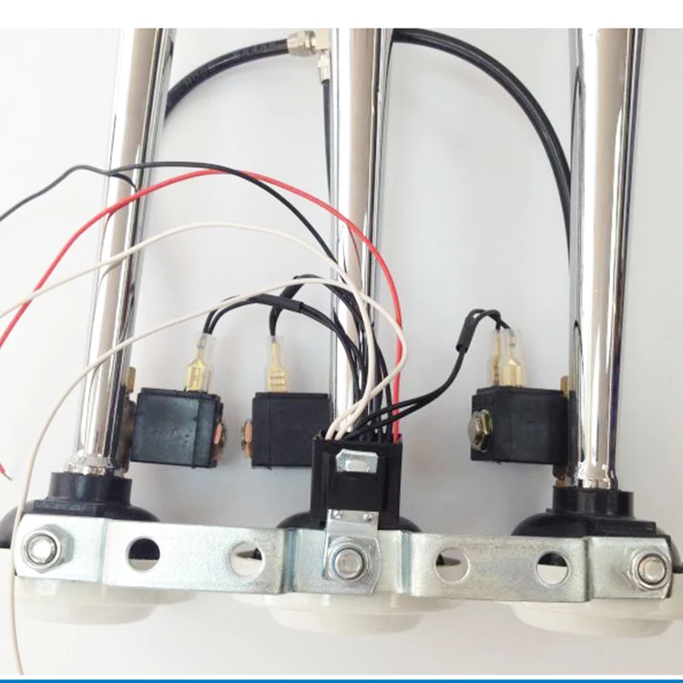 12v Or 24v Three Pipes Electric Air Horn With Solenoid