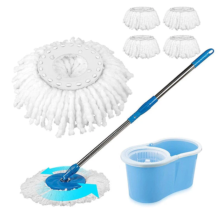 
White Spin Mop Replacement Head Microfiber mop head refill 