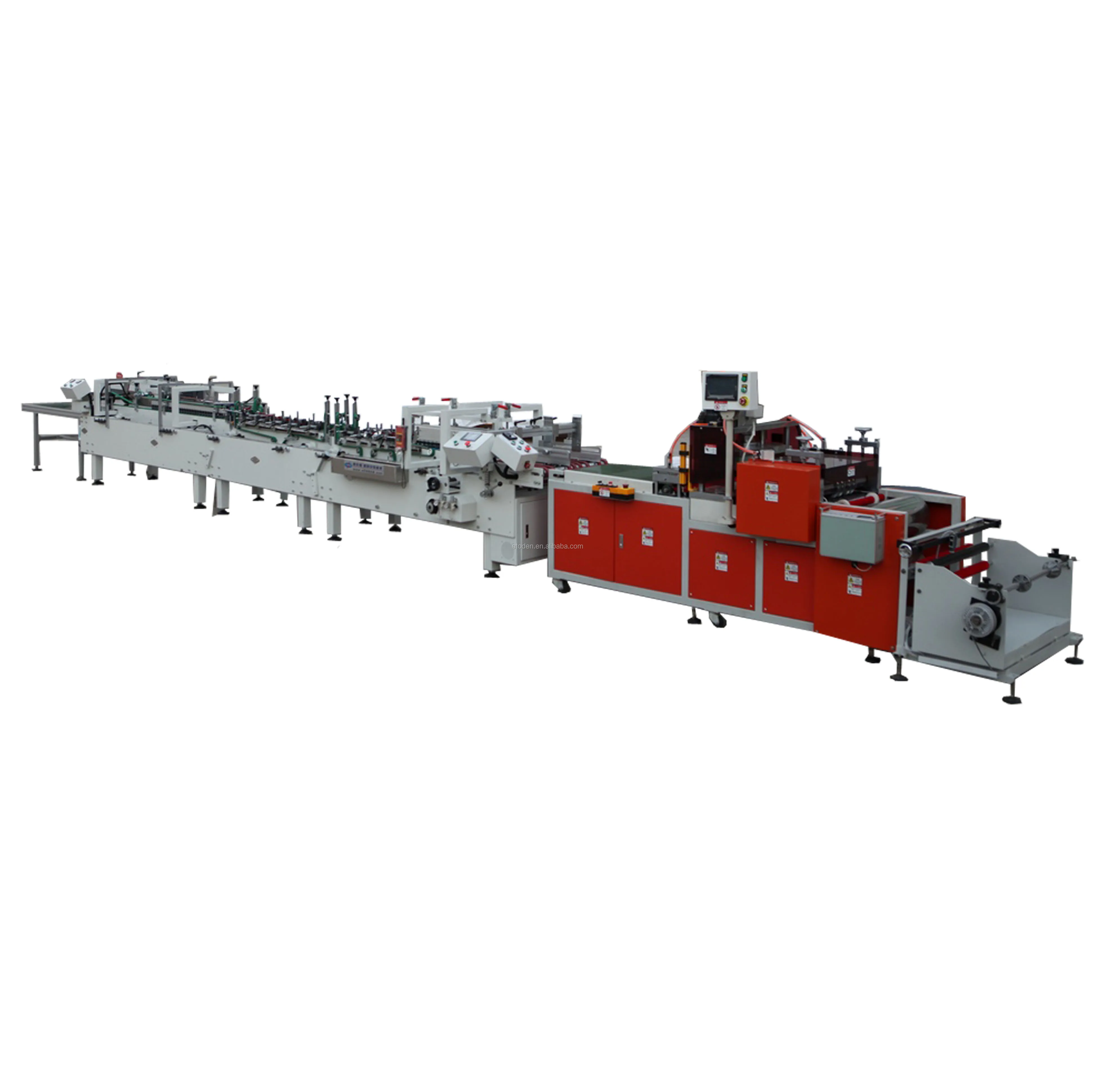 Dongguan Fishing Rod Box Machine ,Long boxes creasing folding and gluing machine,Clear plastic box crease and glue machine