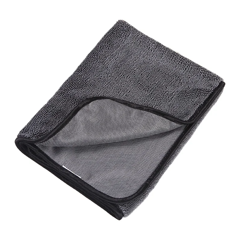
Absorbent Cleaning Cloth Microfiber Customized GSM Size Twisted Loop Drying Towel for Car Detailing 