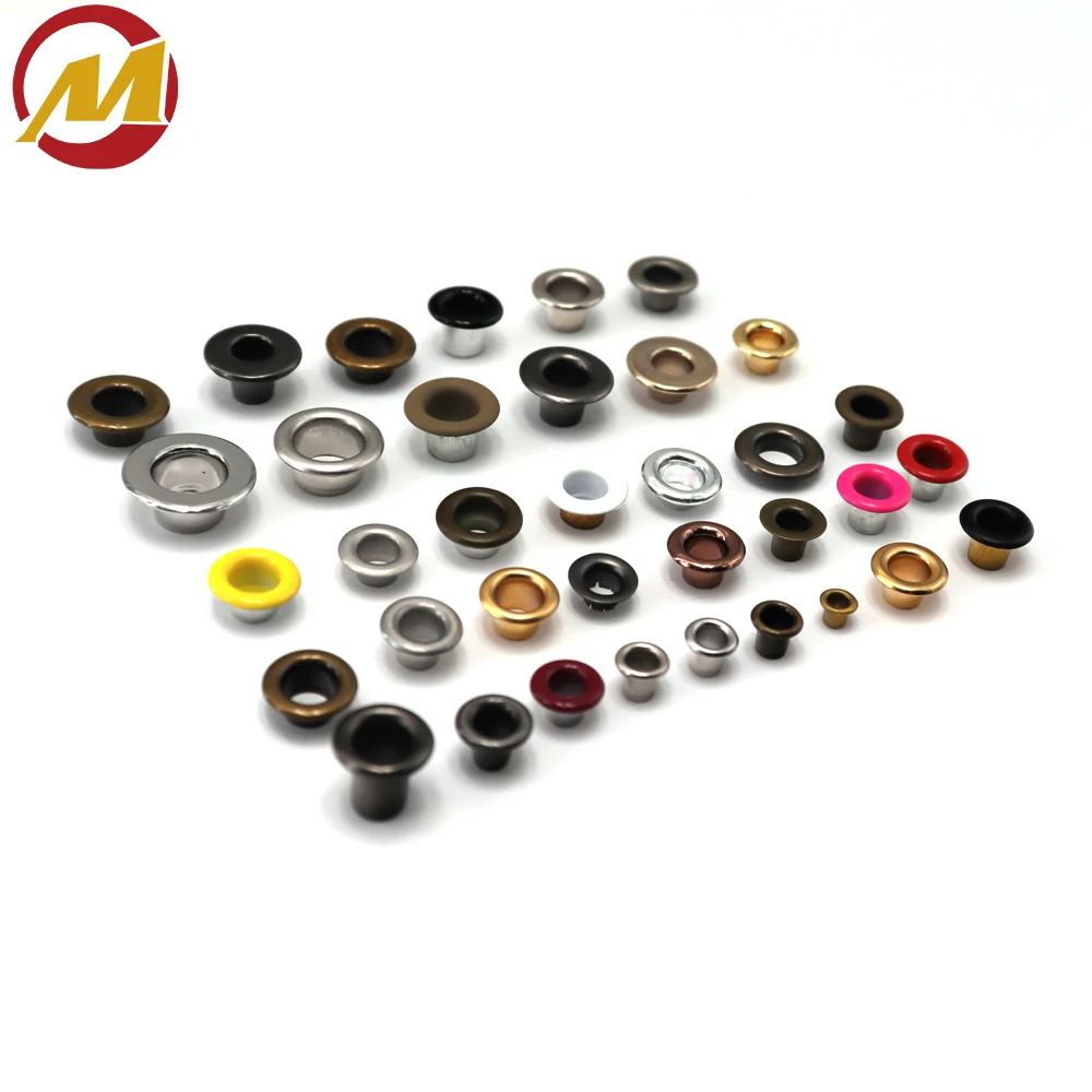 Wholesale Factory Color Round Metal Brass Eyelets Clothing Accessories Grommets Garment Eyelet Iron Bags Eyelet