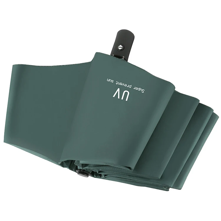 custom printing foldable umbrella with logo uv sun rain dual use 3 folding clear umbrellas wholesale