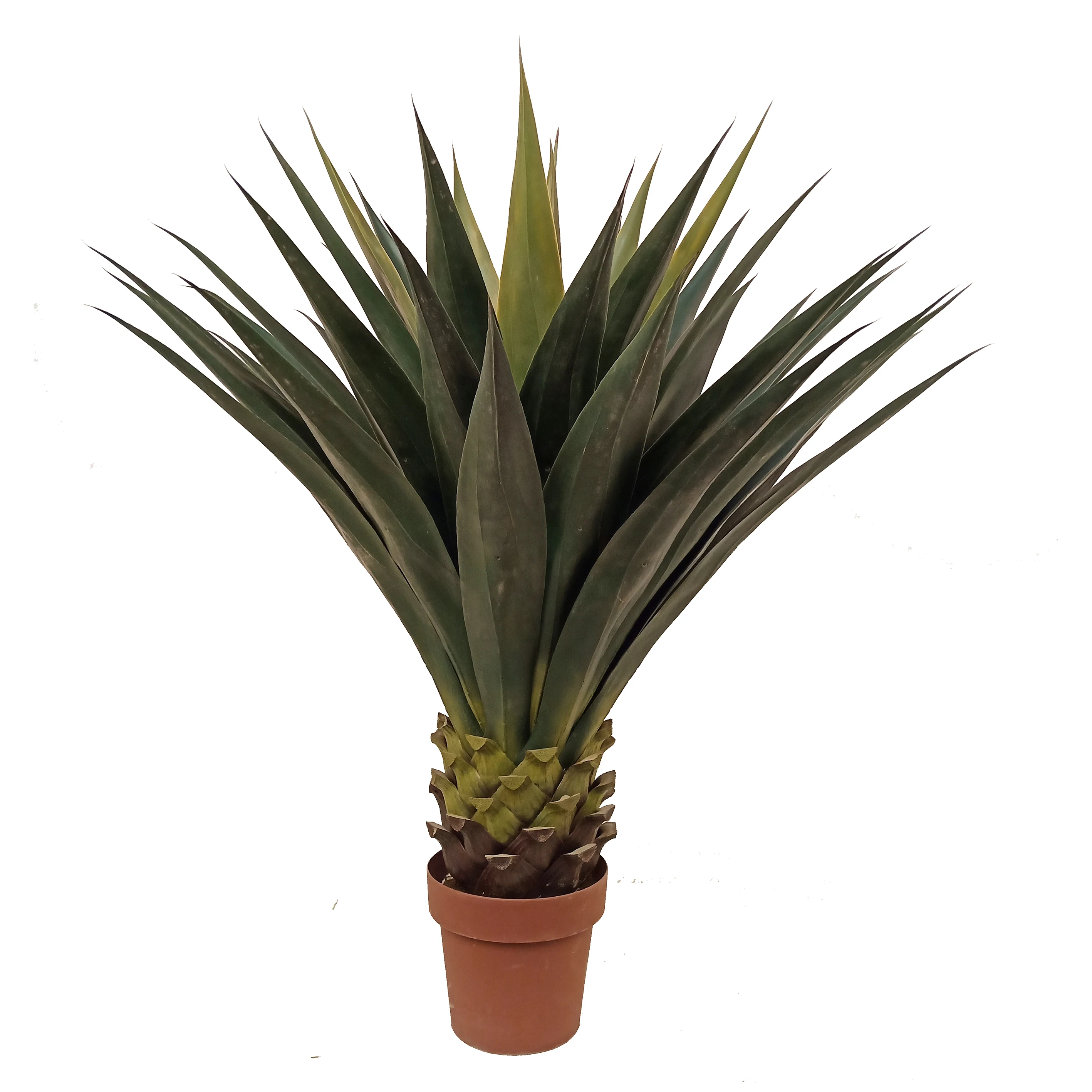 105CM 45 Leaves High Simulation Evergreen Artificial Succulent Plant Agave Sisal Faux Yucca Plant In Pot For Backyard Decor