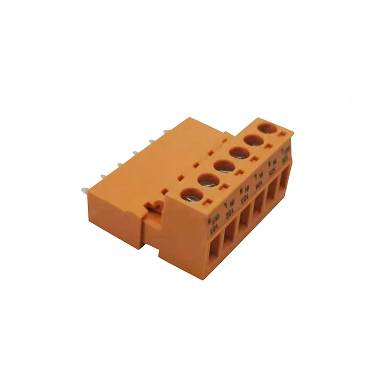 
Orange Customized Print 5.0mm 5.08mm Terminal Blocks For Male And Female Plug In From 2P-24P Pluggable Terminal Block 