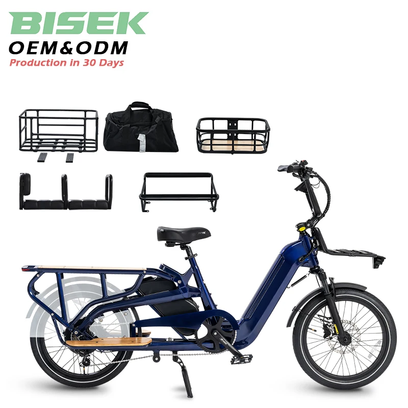 OEM New Arrival OEM customized double battery Cargo E Bike Fat Tire Long Tail Cargo Bike Electric