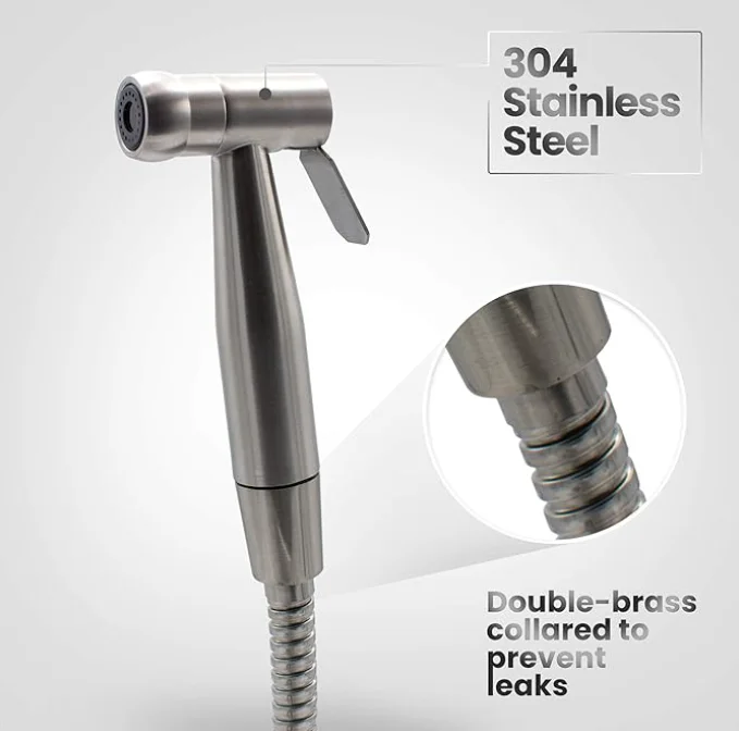 New Version Handheld Bidet Sprayer for Toilet, Premium Stainless Steel Bathroom Bidet Sprayer Set, Baby Cloth Diaper Sprayer