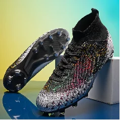 Hot sales 2024 New High-Top Football Sneakers Non-Slip Long Nail Broken Nail Shoes for Summer Spring Autumn Winter Us Size 6.5