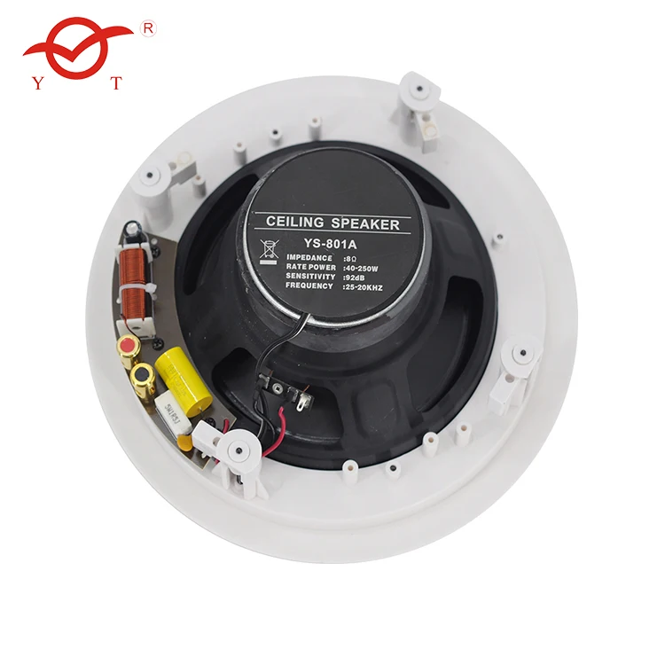 Best 250w baffle 8ohm hifi ceiling speaker for surround sound
