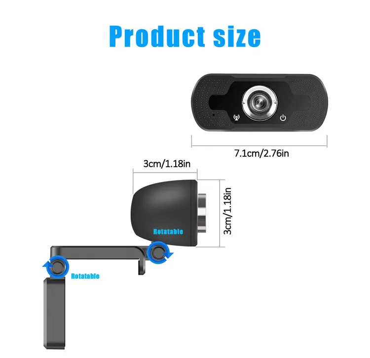 USB FULL HD 1080P Free Drive Webcam with Microphone Live Broadcast Webcam Video