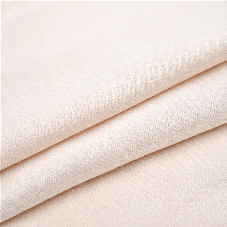 100% Polyester suede fabric for clothes weft woven wholesale own factory