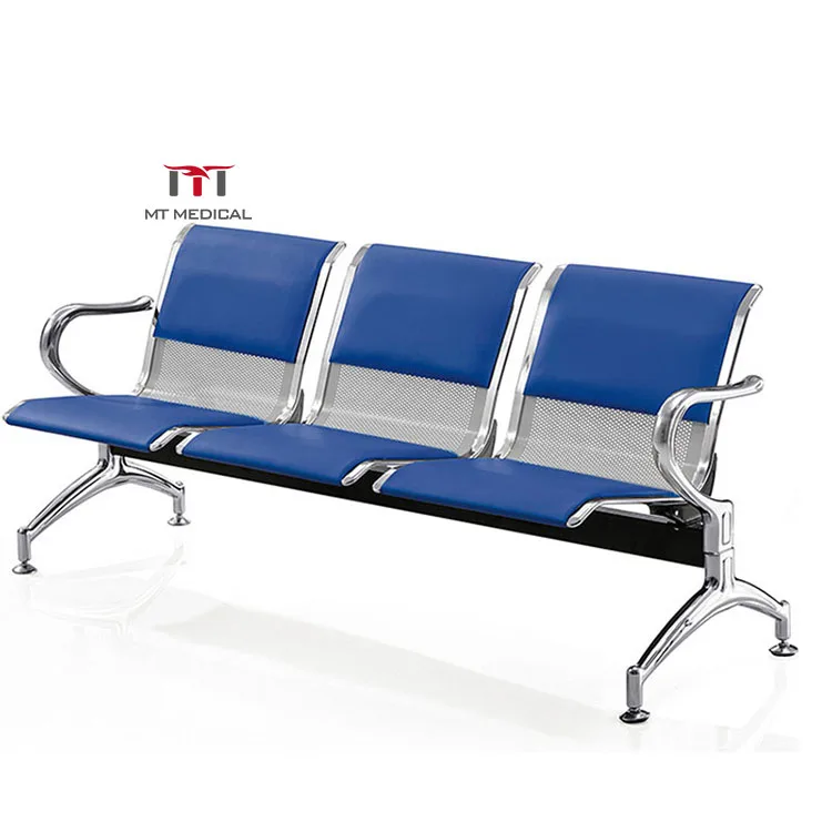 MT Medical Leather Steel 2 3 4 5 Seater Office Cheap Salon Metal Airport Hospital Reception waiting