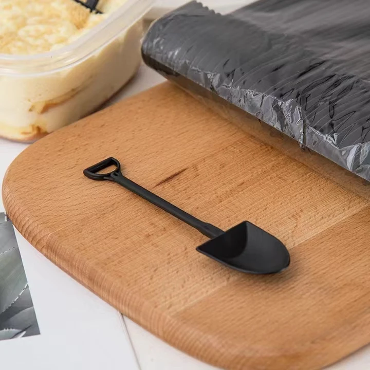 Disposable plastic fork Birthday cake pastry spoon Baking dessert spatula