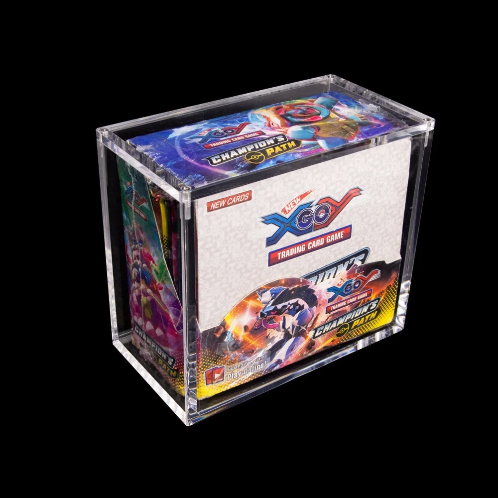 Custom Acrylic Japanese Booster Box For Protecting Pokemoned Cards Acrylic Display Case With Magnetic