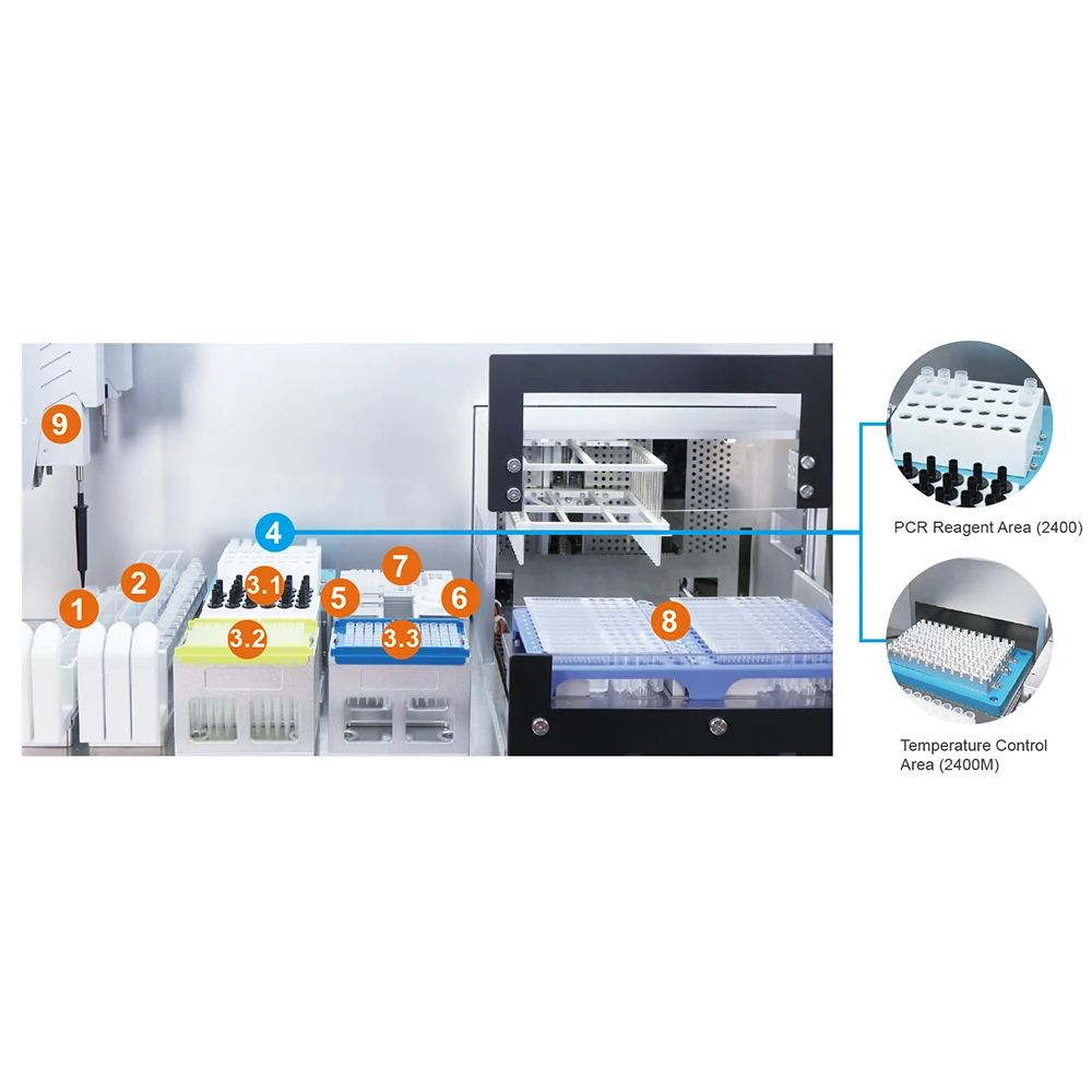 ALLSHENG Auto-Pure 2400 automated nucleic acid extraction pcr set-up workstation