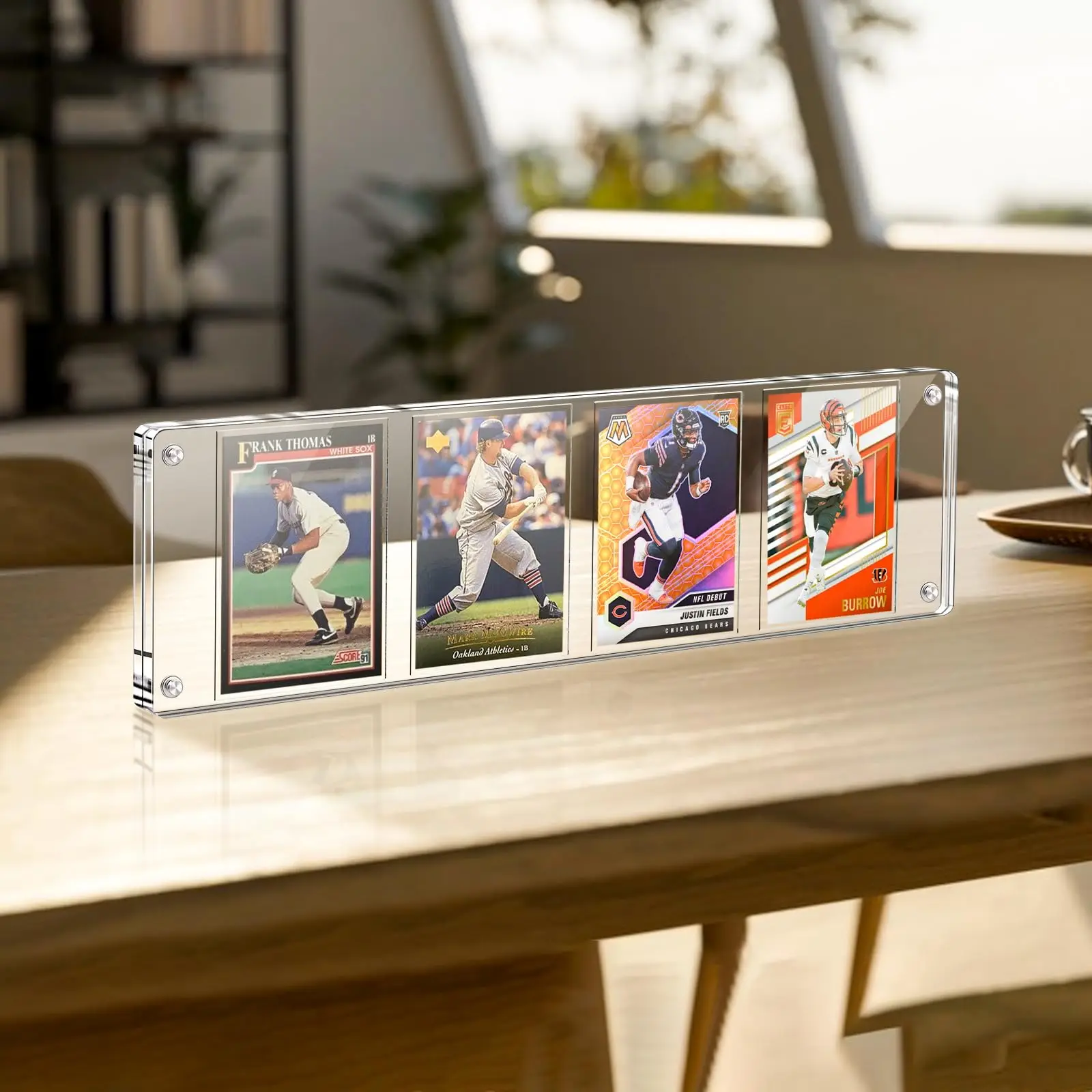 TCG pokemon Sports Trading Card Desktop Display Acrylic Display Frame for 4 Standard Cards